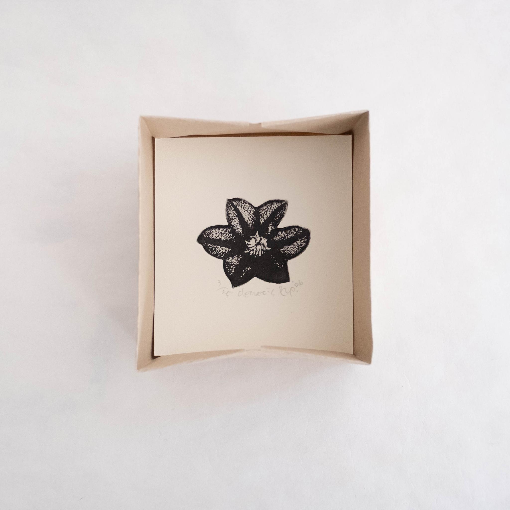 版画ゆうびん no.37 'clematis'（銅版画） | 4枚目