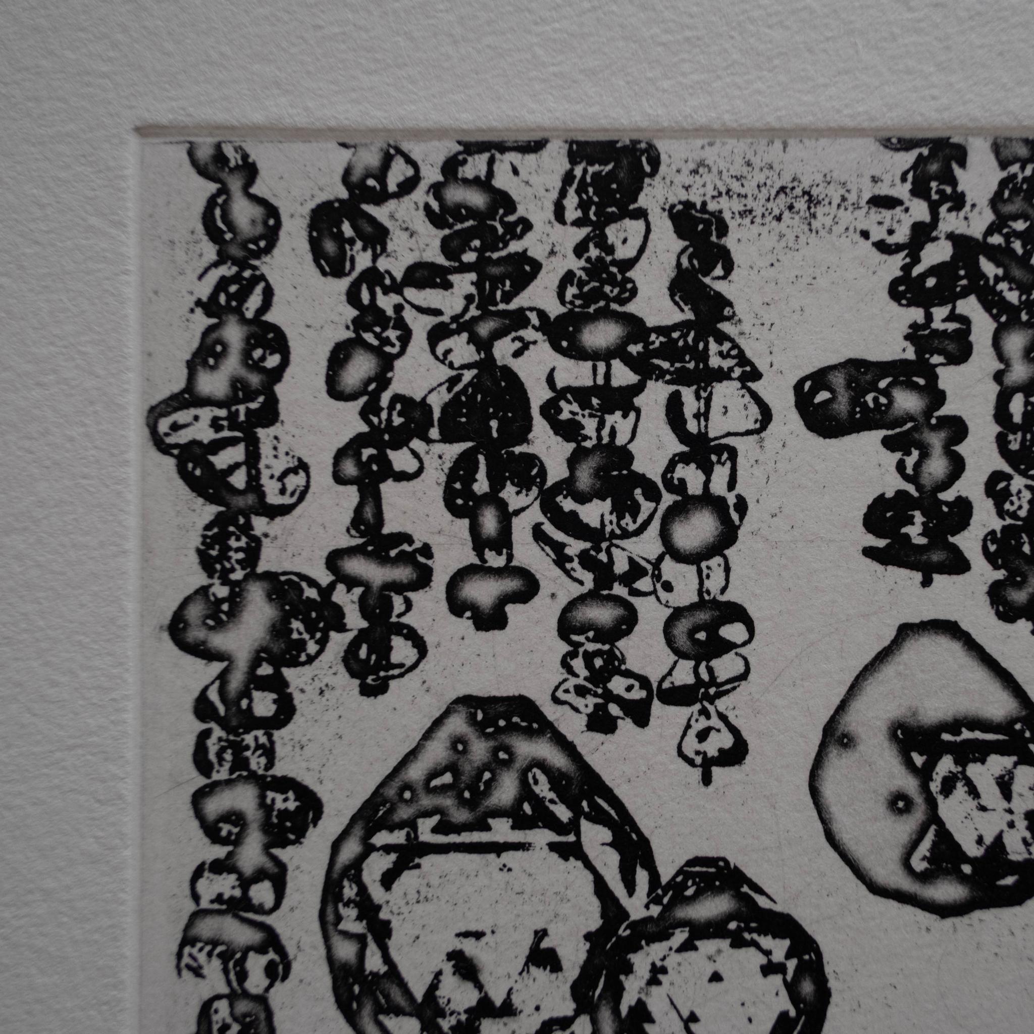 銅版画 "beads curtain#4"（額装） | 3枚目