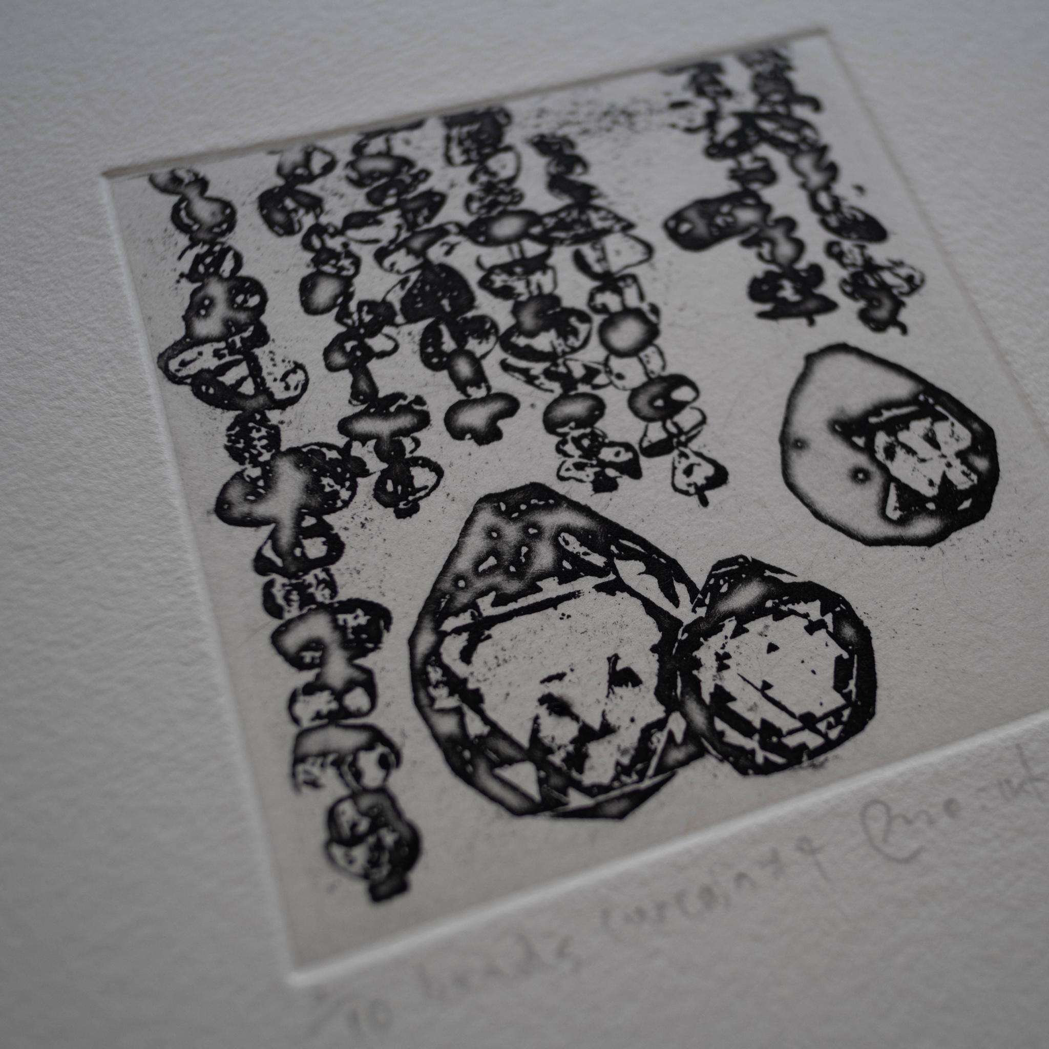 銅版画 "beads curtain#4"（額装） | 4枚目