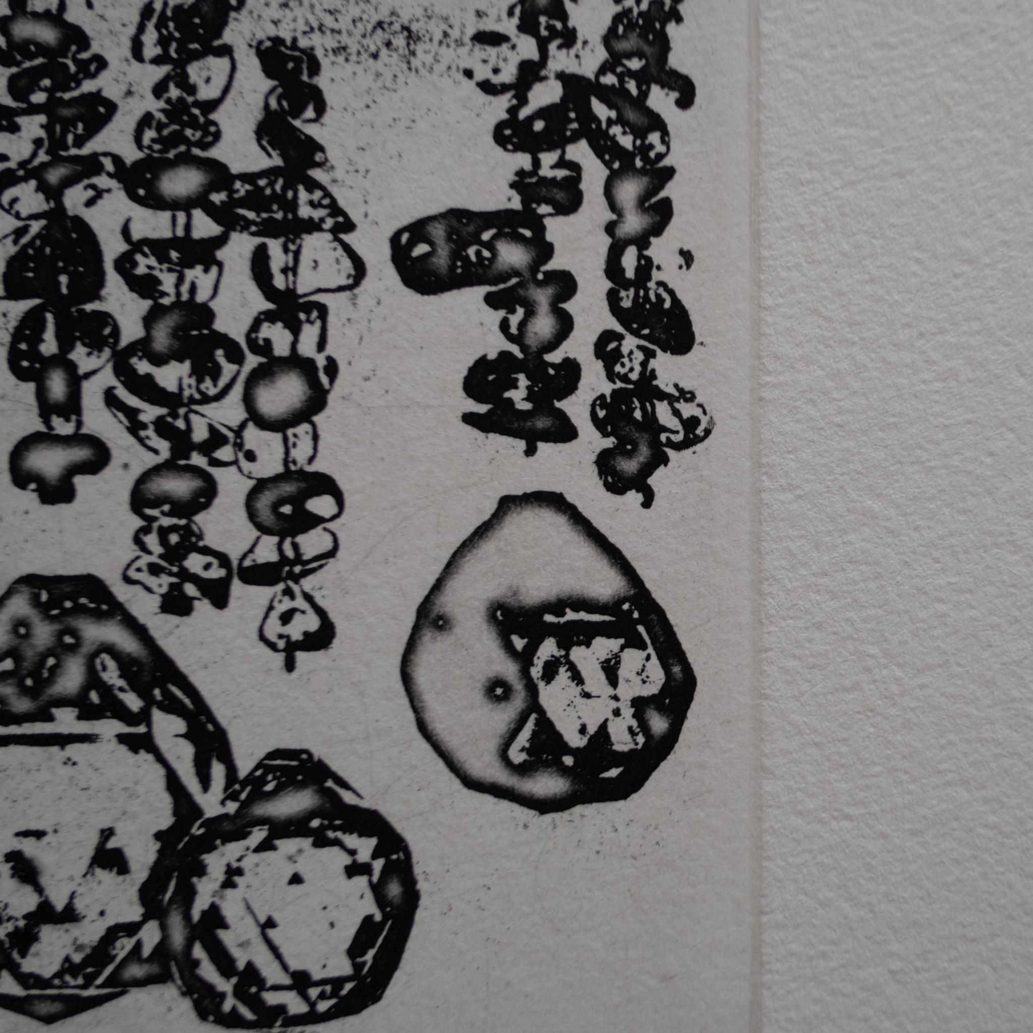 銅版画 "beads curtain#4"（額装） | 5枚目