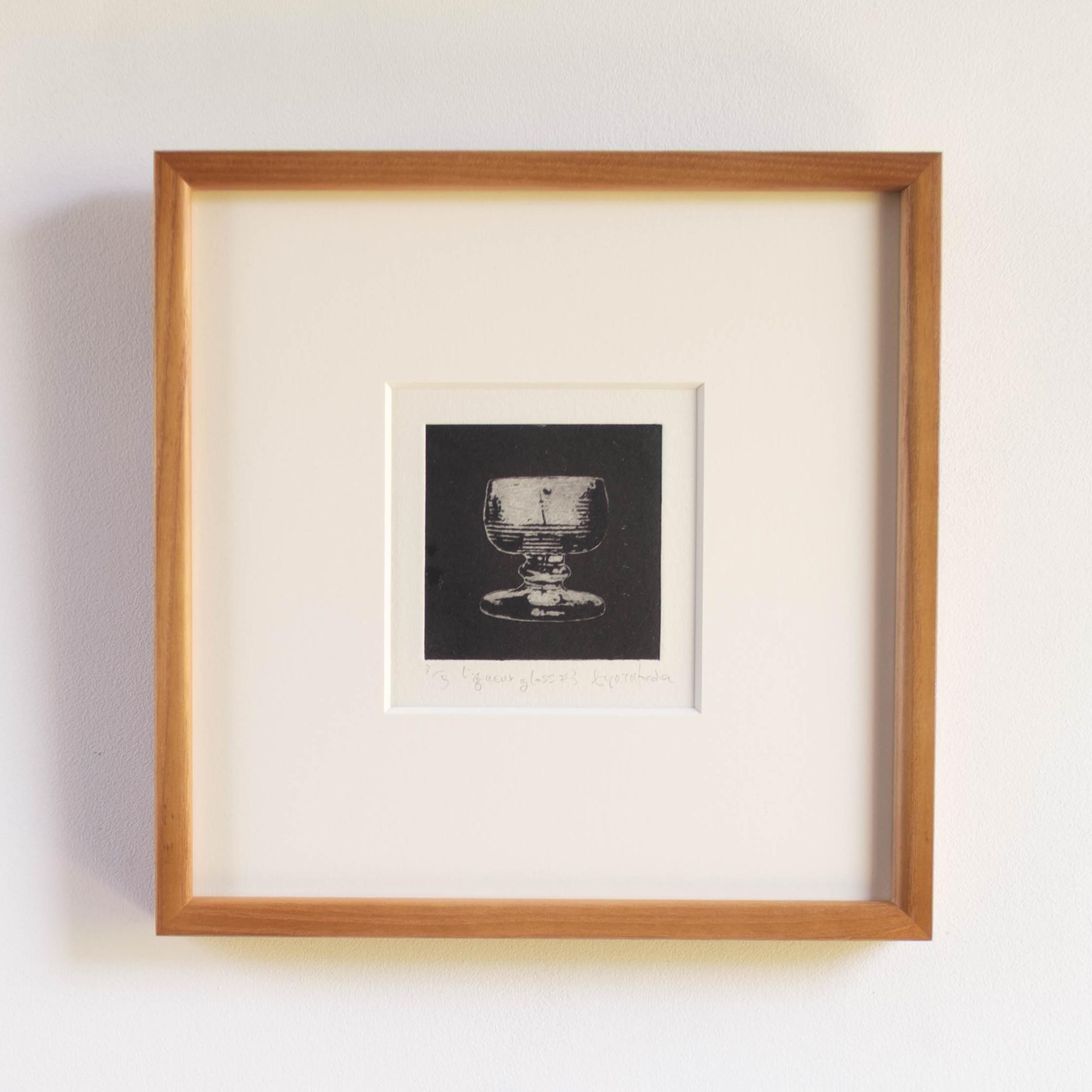 紙版画 "Liqueur glass #3"（額装）