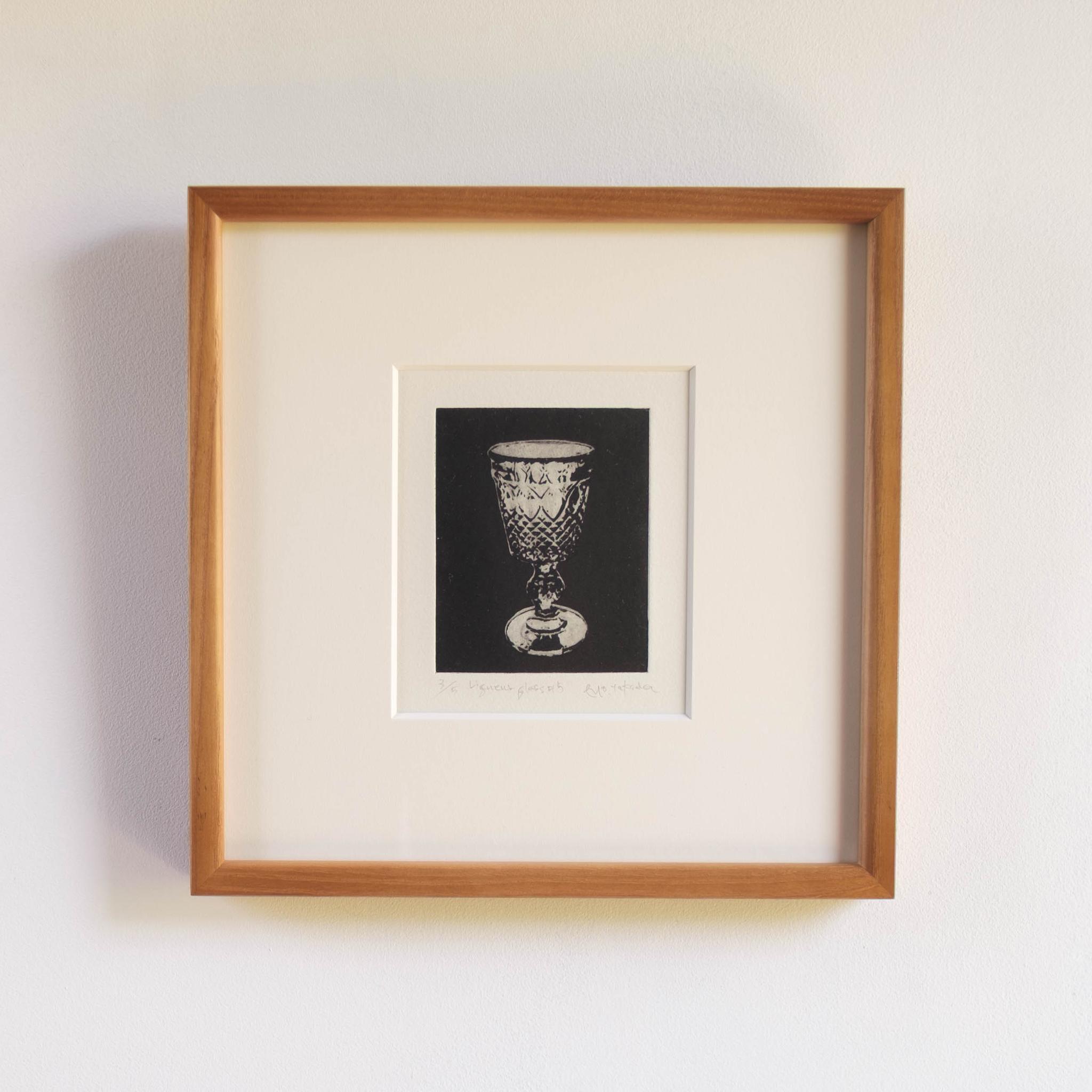 紙版画 "Liqueur glass #5"（額装）