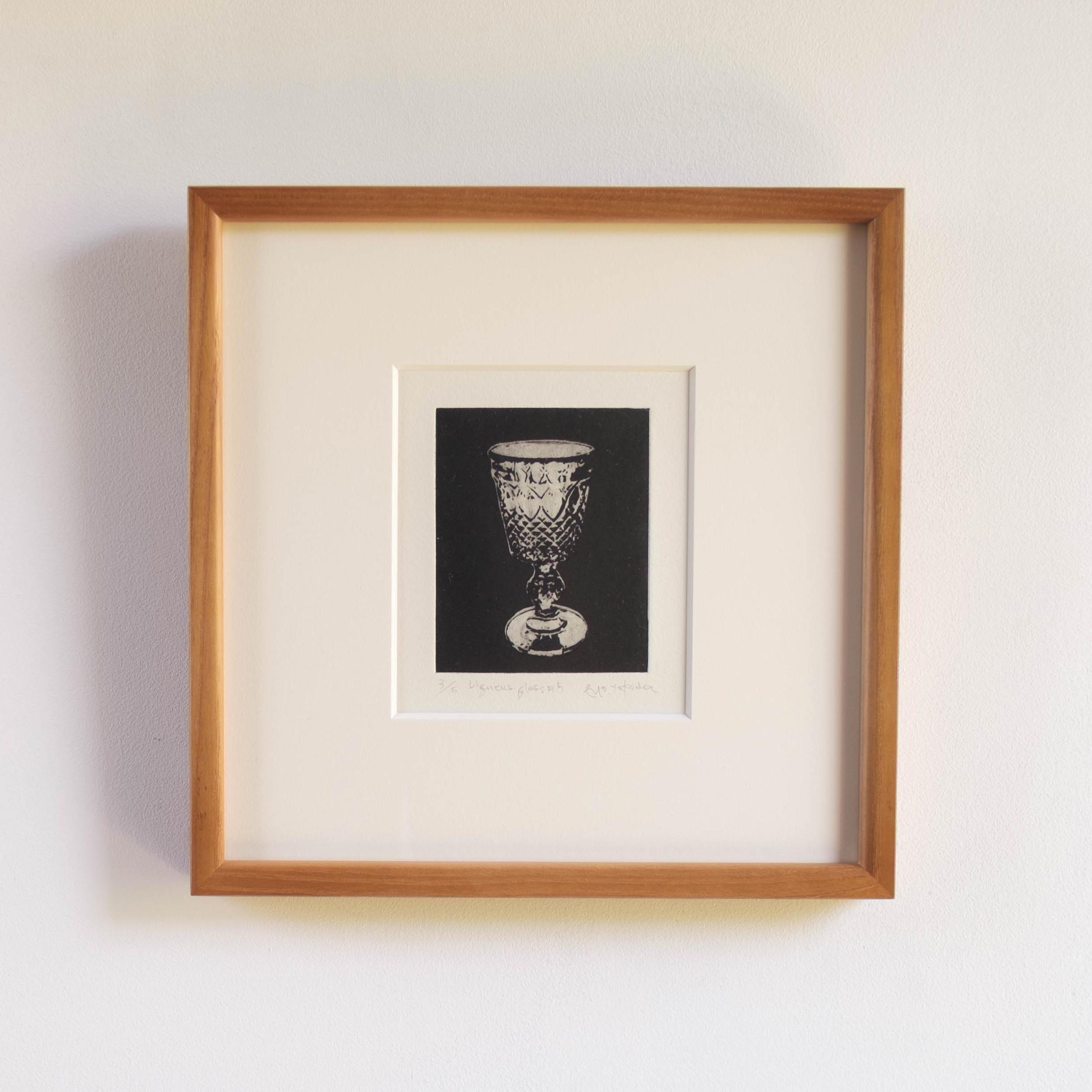 紙版画 "Liqueur glass #5"（額装）