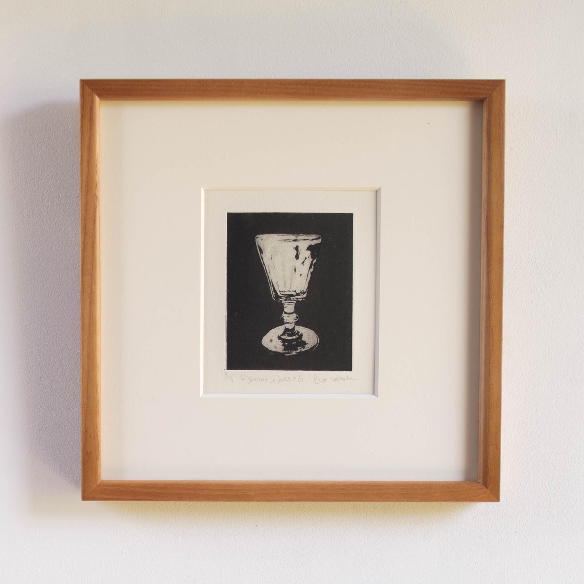紙版画 "Liqueur glass #6"（額装）