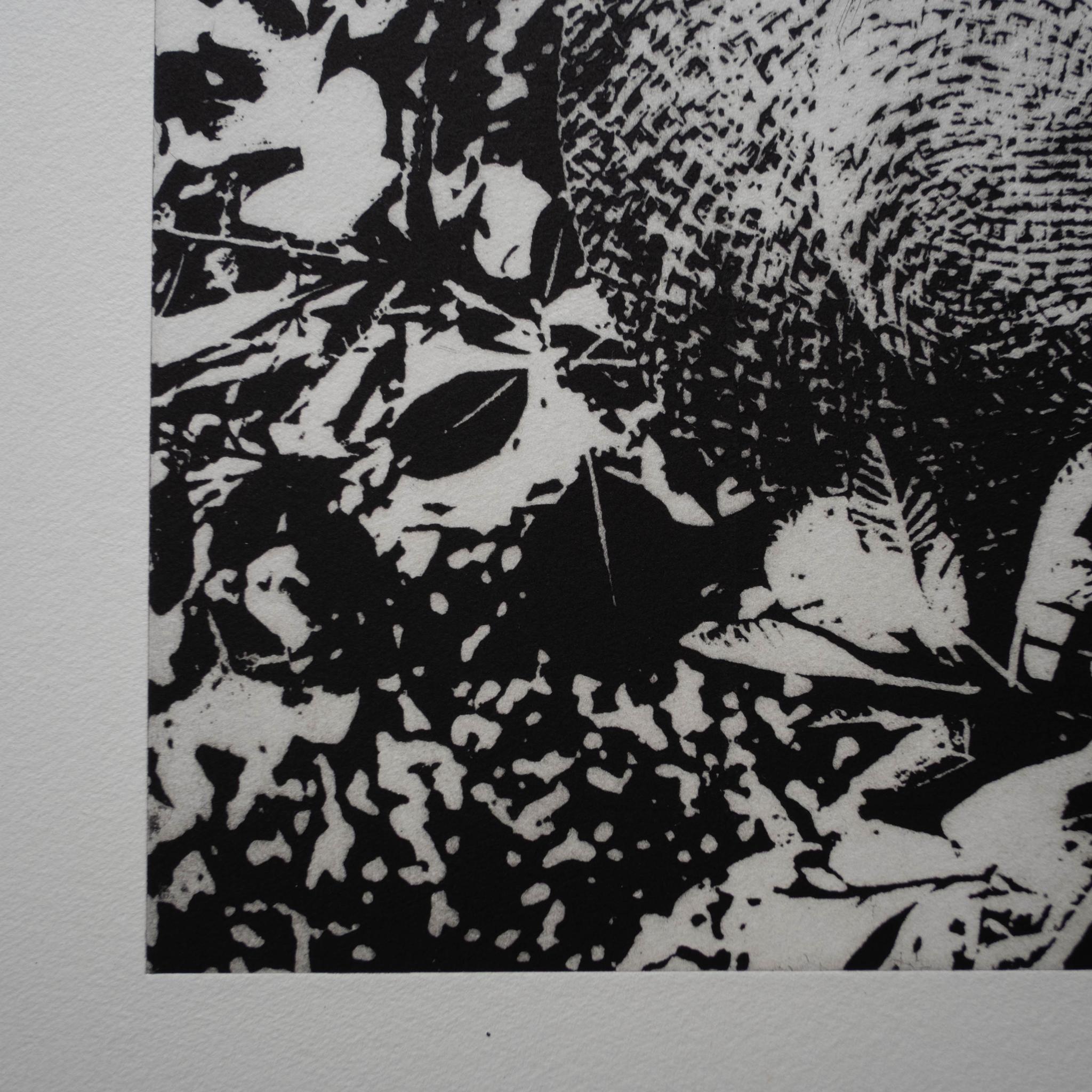 版画 "sunhat in garden"(額装) | 4枚目