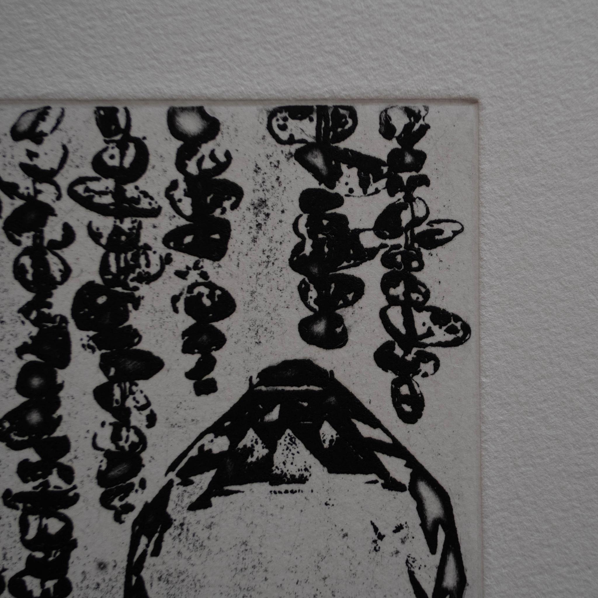 銅版画 "beads curtain#3"(額装) | 5枚目